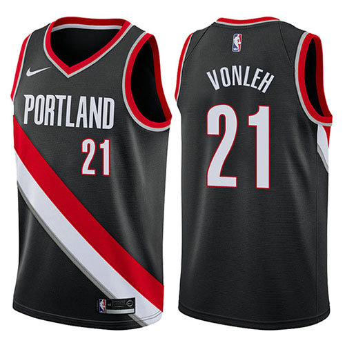 Camiseta baloncesto Noah Vonleh 21 Swingman Icon 2017-18 Negro Portland Trail Blazers Hombre