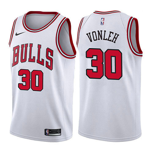 Camiseta baloncesto Noah Vonleh 30 Association 2017-18 Blanco Chicago Bulls Hombre