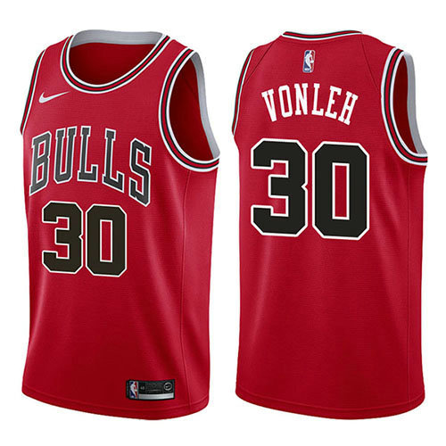 Camiseta baloncesto Noah Vonleh 30 Icon 2017-18 Rojo Chicago Bulls Hombre