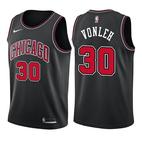 Camiseta baloncesto Noah Vonleh 30 Statement 2017-18 Negro Chicago Bulls Hombre