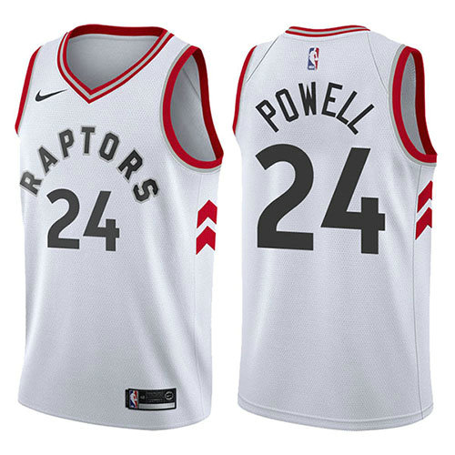 Camiseta baloncesto Norman Powell 24 Association 2017-18 Blanco Toronto Raptors Hombre