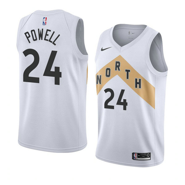 Camiseta baloncesto Norman Powell 24 Ciudad 2018 Blanco Toronto Raptors Hombre