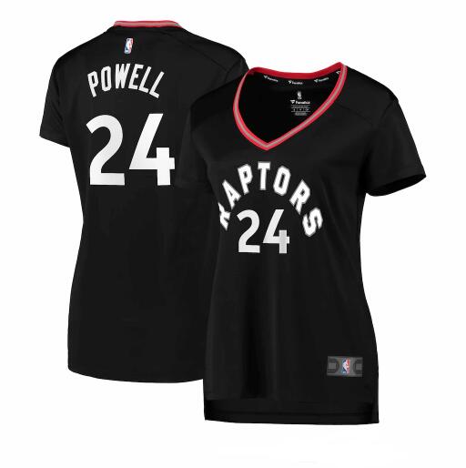 Camiseta baloncesto Norman Powell 24 statement edition Negro Toronto Raptors Mujer