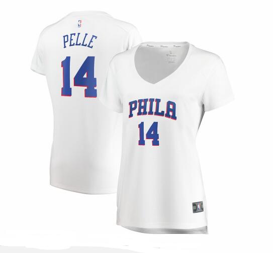 Camiseta baloncesto Norvel Pelle 14 association edition Blanco Philadelphia 76ers Mujer