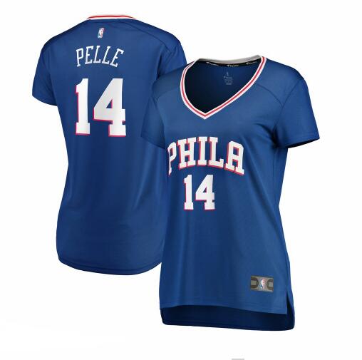 Camiseta baloncesto Norvel Pelle 14 icon edition Azul Philadelphia 76ers Mujer