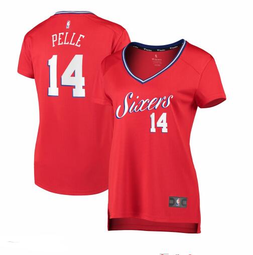 Camiseta baloncesto Norvel Pelle 14 statement edition Rojo Philadelphia 76ers Mujer