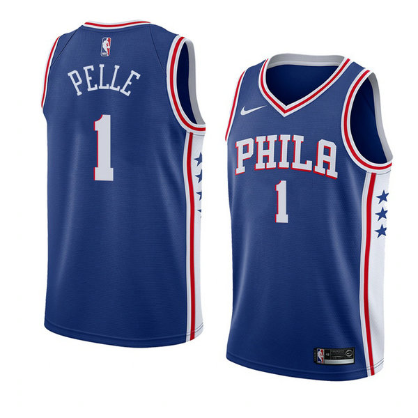 Camiseta baloncesto Norvel Pelle 1 Icon 2018 Azul Philadelphia 76ers Hombre