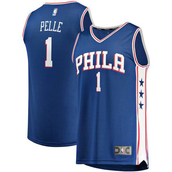 Camiseta baloncesto Norvel Pelle 1 Icon Edition Azul Philadelphia 76ers Hombre