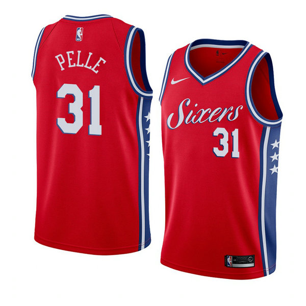 Camiseta baloncesto Norvel Pelle 31 Statement 2017-18 Rojo Philadelphia 76ers Hombre
