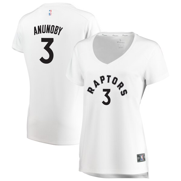 Camiseta baloncesto OG Anunoby 3 association edition Blanco Toronto Raptors Mujer