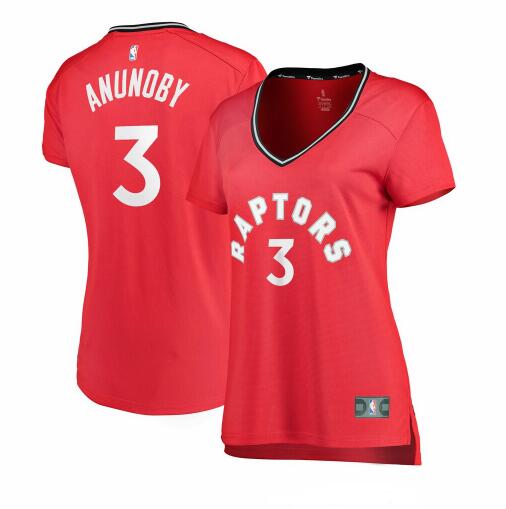 Camiseta baloncesto OG Anunoby 3 icon edition Rojo Toronto Raptors Mujer