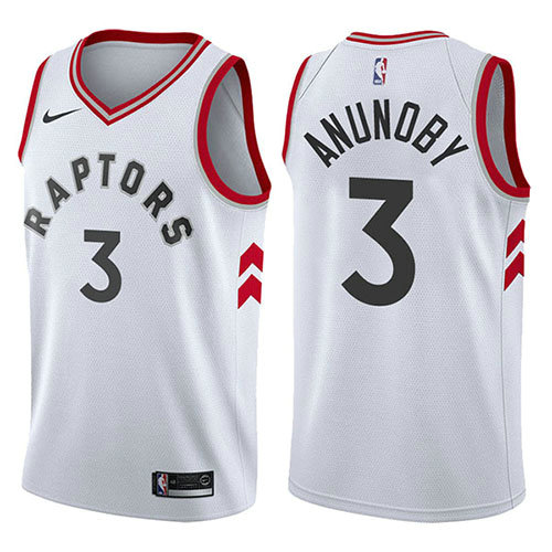 Camiseta baloncesto Og Anunoby 3 Association 2017-18 Blanco Toronto Raptors Hombre