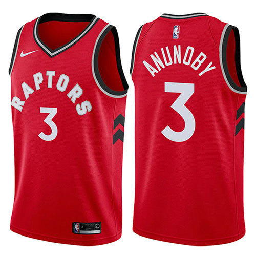 Camiseta baloncesto Og Anunoby 3 Icon 2017-18 Rojo Toronto Raptors Hombre
