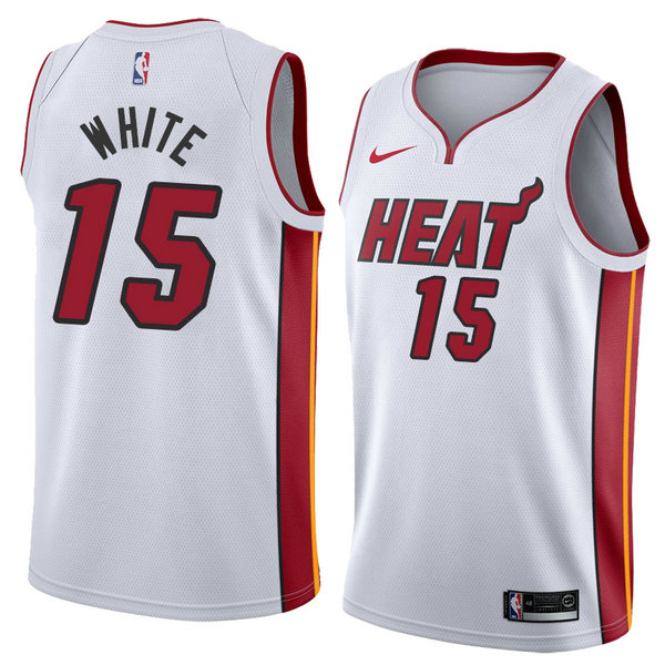 Camiseta baloncesto Okaro White 15 Association 2018 Blanco Miami Heat Hombre