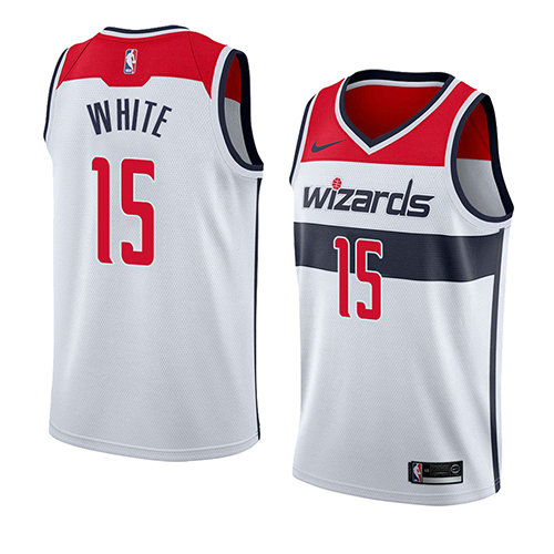 Camiseta baloncesto Okaro White 15 Association 2018 Blanco Washington Wizards Hombre