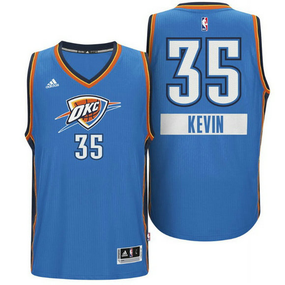 Camiseta baloncesto Oklahoma City Thunder Navidad 2014 Kevin Durant 35 Azul