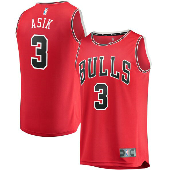 Camiseta baloncesto Omer Asik 3 2019 Rojo Chicago Bulls Hombre