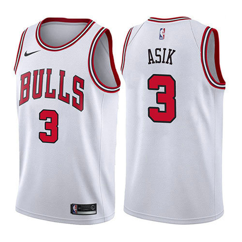 Camiseta baloncesto Omer Asik 3 Association 2017-18 Blanco Chicago Bulls Hombre