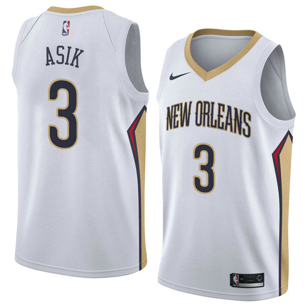 Camiseta baloncesto Omer Asik 3 Association 2018 Blanco New Orleans Pelicans Hombre