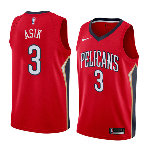 Camiseta baloncesto Omer Asik 3 Statement 2018 Rojo New Orleans Pelicans Hombre