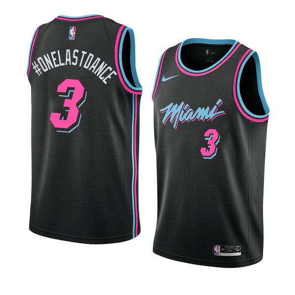 Camiseta baloncesto Onelastoance 3 Ciudad 2018-19 Negro Miami Heat Hombre