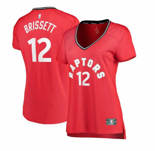 Camiseta baloncesto Oshae Brissett 12 icon edition Rojo Toronto Raptors Mujer