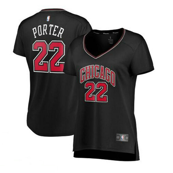 Camiseta baloncesto Otto Porter 22 statement edition Negro Chicago Bulls Mujer