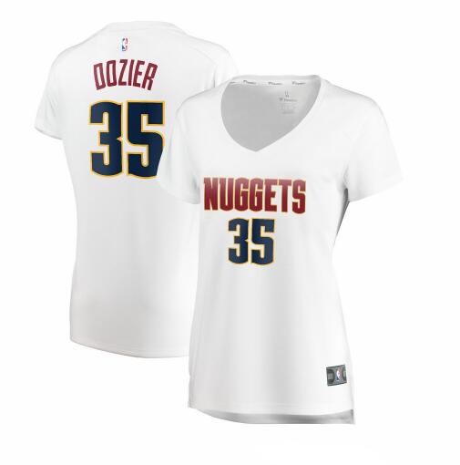 Camiseta baloncesto P.J. Dozier 35 association edition Blanco Denver Nuggets Mujer