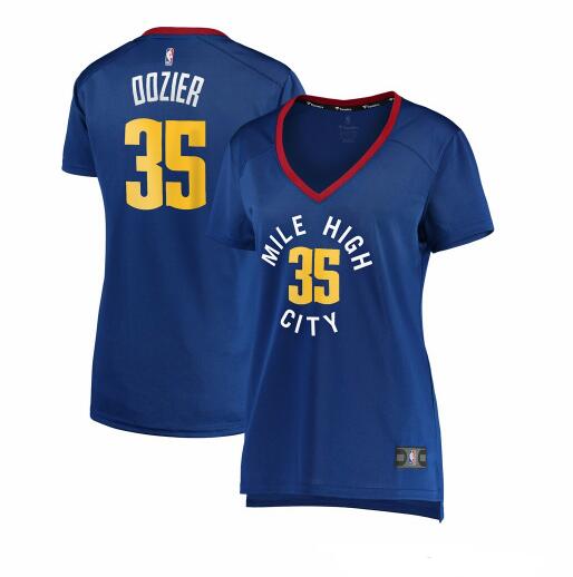 Camiseta baloncesto P.J. Dozier 35 statement edition Azul Denver Nuggets Mujer