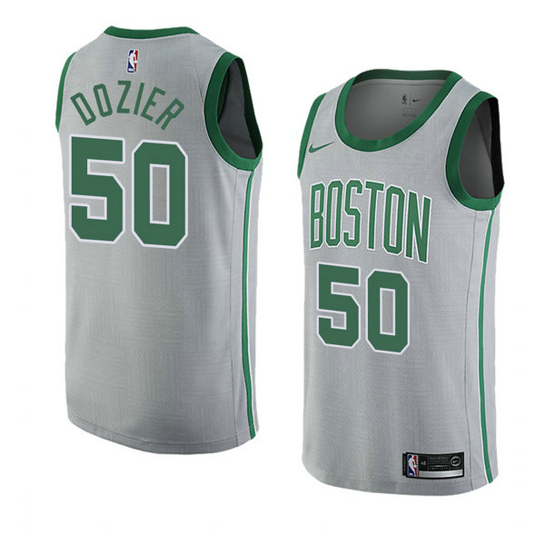 Camiseta baloncesto P.J. Dozier 50 Ciudad 2018-19 Gris Boston Celtics Hombre