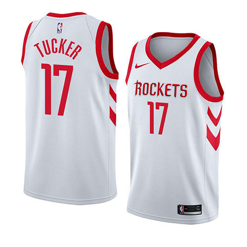 Camiseta baloncesto P.j. Tucker 17 Association 2018 Blanco Houston Rockets Hombre