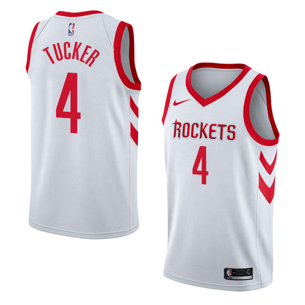 Camiseta baloncesto P.j. Tucker 4 Association 2017-18 Blanco Houston Rockets Hombre
