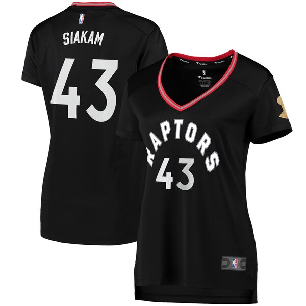 Camiseta baloncesto Pascal Siakam 43 2019 statement edition Negro Toronto Raptors Mujer