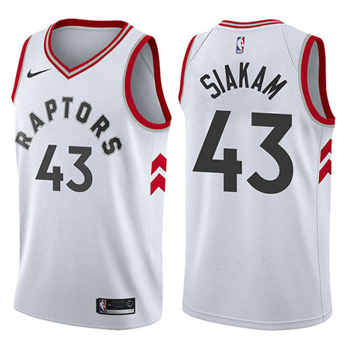 Camiseta baloncesto Pascal Siakam 43 Association 2017-18 Blanco Toronto Raptors Hombre