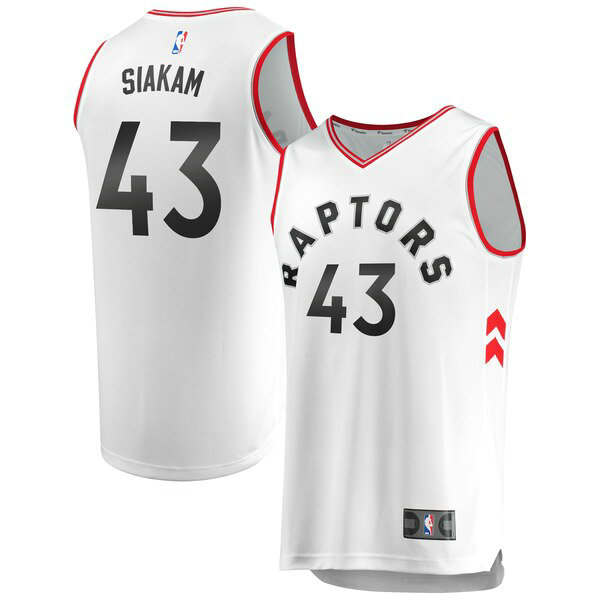 Camiseta baloncesto Pascal Siakam 43 Association Edition Blanco Toronto Raptors Nino