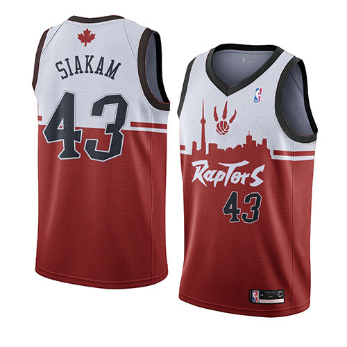 Camiseta baloncesto Pascal Siakam 43 Ciudad 2019-20 Rojo Toronto Raptors Hombre