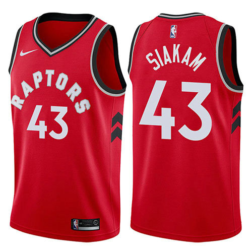 Camiseta baloncesto Pascal Siakam 43 Icon 2017-18 Rojo Toronto Raptors Hombre