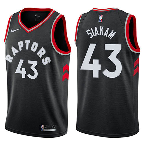 Camiseta baloncesto Pascal Siakam 43 Statement 2017-18 Negro Toronto Raptors Hombre