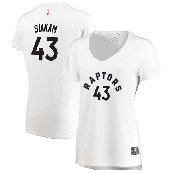 Camiseta baloncesto Pascal Siakam 43 association edition Blanco Toronto Raptors Mujer