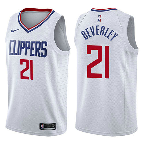 Camiseta baloncesto Patrick Beverley 21 Association 2017-18 Blanco Los Angeles Clippers Hombre