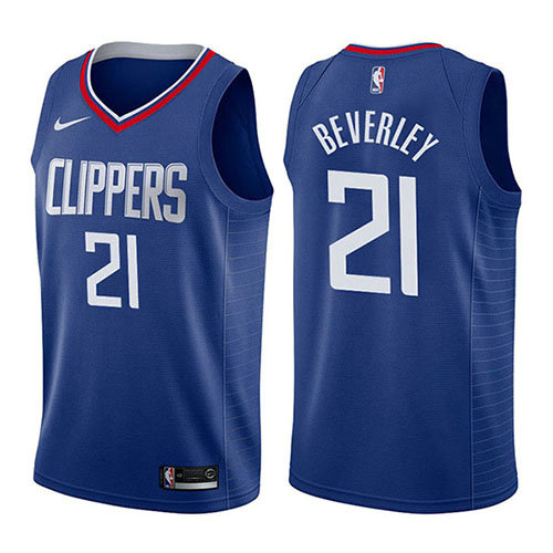 Camiseta baloncesto Patrick Beverley 21 Icon 2017-18 Azul Los Angeles Clippers Hombre