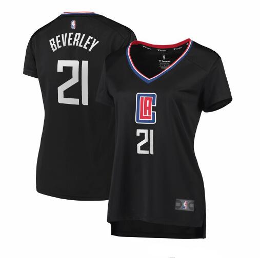 Camiseta baloncesto Patrick Beverley 21 statement edition Negro Los Angeles Clippers Mujer