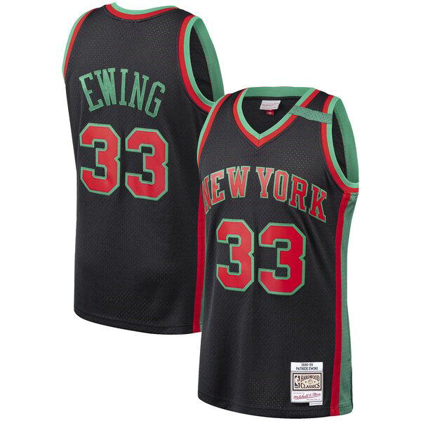 Camiseta baloncesto Patrick Ewing 33 Christmas Swingan Collection Negro New York Knicks Hombre