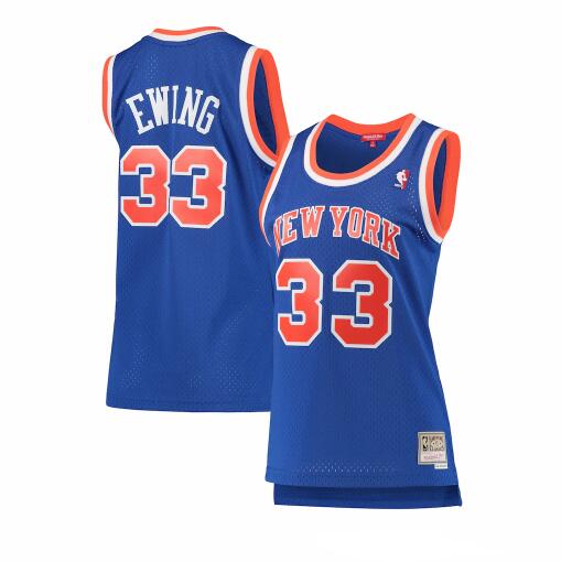 Camiseta baloncesto Patrick Ewing 33 hardwood classics Azul New York Knicks Mujer