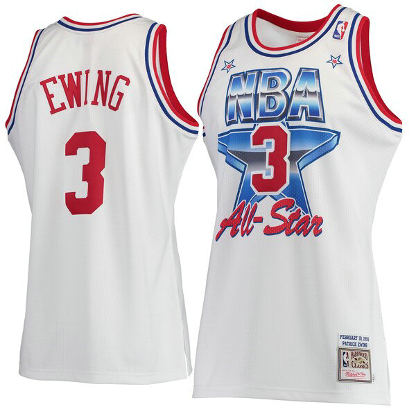 Camiseta baloncesto Patrick Ewing 3 1991 All-Star Authentic Blanco New York Knicks Hombre