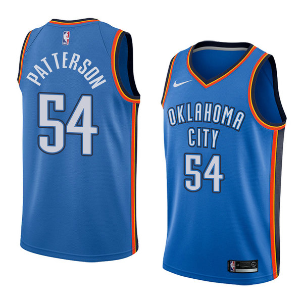Camiseta baloncesto Patrick Patterson 54 Icon 2018 Azul Oklahoma City Thunder Hombre