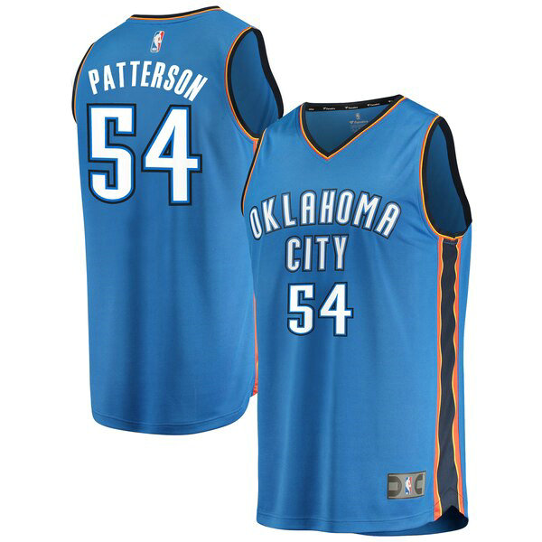 Camiseta baloncesto Patrick Patterson 54 Icon Edition Azul Oklahoma City Thunder Hombre
