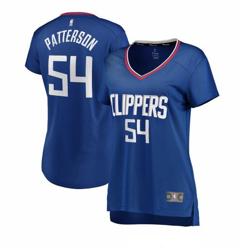 Camiseta baloncesto Patrick Patterson 54 icon edition Azul Los Angeles Clippers Mujer