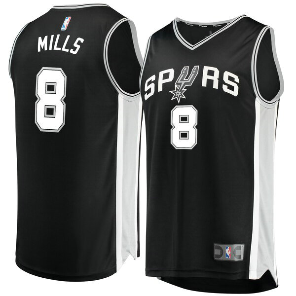 Camiseta baloncesto Patty Mills 8 Icon Edition Negro San Antonio Spurs Nino