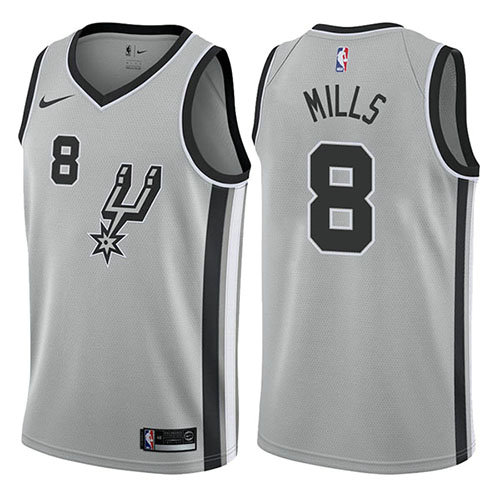 Camiseta baloncesto Patty Mills 8 Statement 2017-18 Gris San Antonio Spurs Hombre